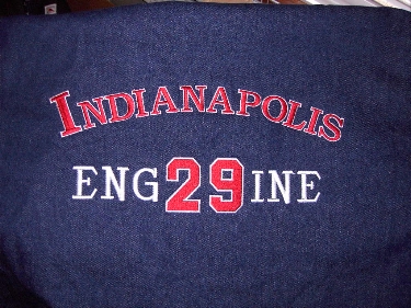 Indianapolis Fire Department Embroidered Back Option #1